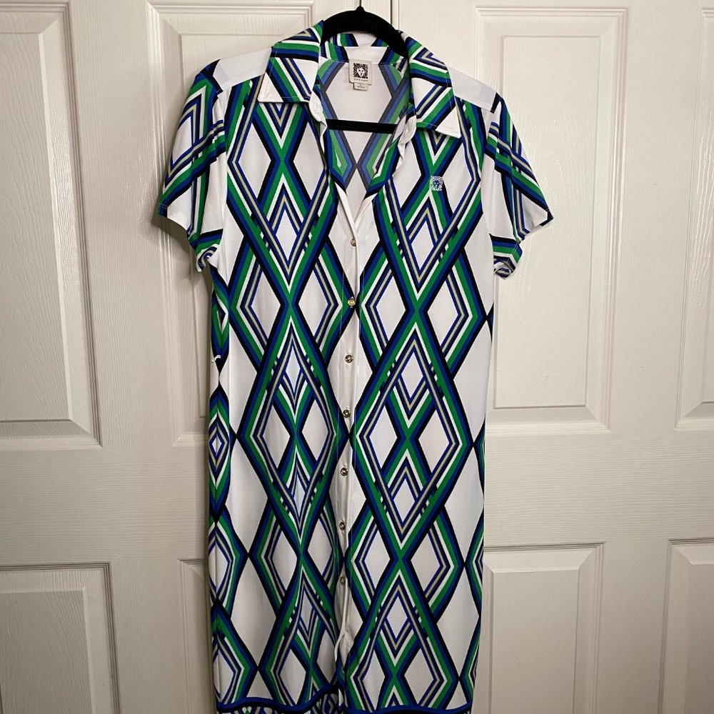Anne Klein Geometric Print Dress